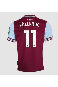 West Ham United Niclas Fullkrug #11 Jalkapallovaatteet Kotipaita 2024-25 Lyhythihainen